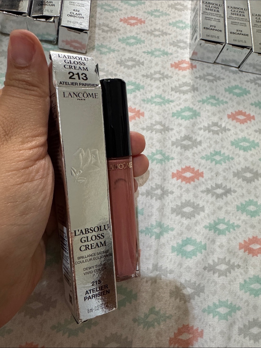 L'Absolu Gloss Cream Lip Gloss - 213 Atelier Parisien (Pink Nude)
